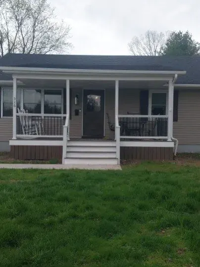 Ranch home roof and porch refresh